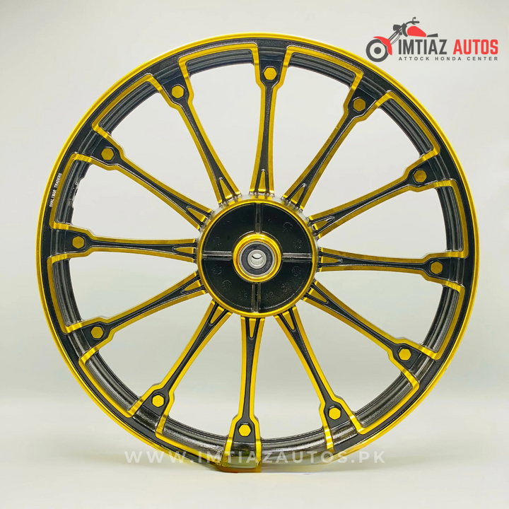 Clapper Crown Sound Rim Crown Golden Alloy Rims for Honda CD70 – Imtiaz Autos