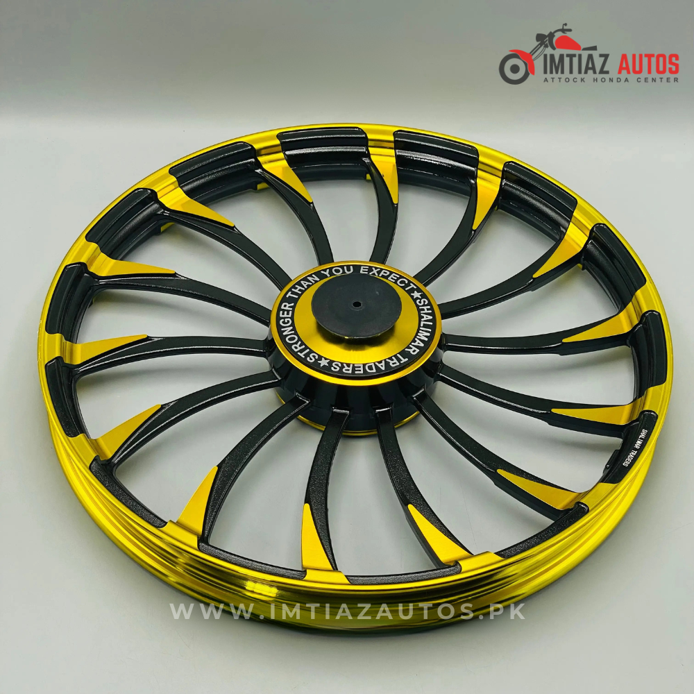 Curved Rims Curve Golden Alloy Rims for Honda CD70 – Imtiaz Autos