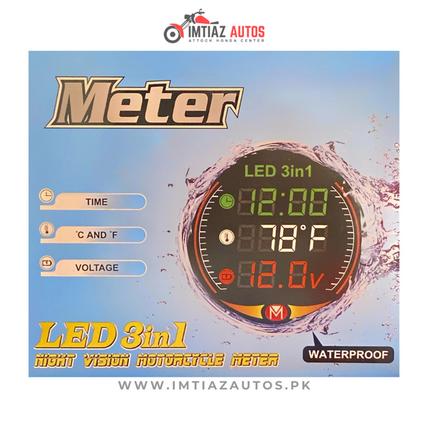 WATERPROOF NIGHT VISION MOTORCYCLE METER