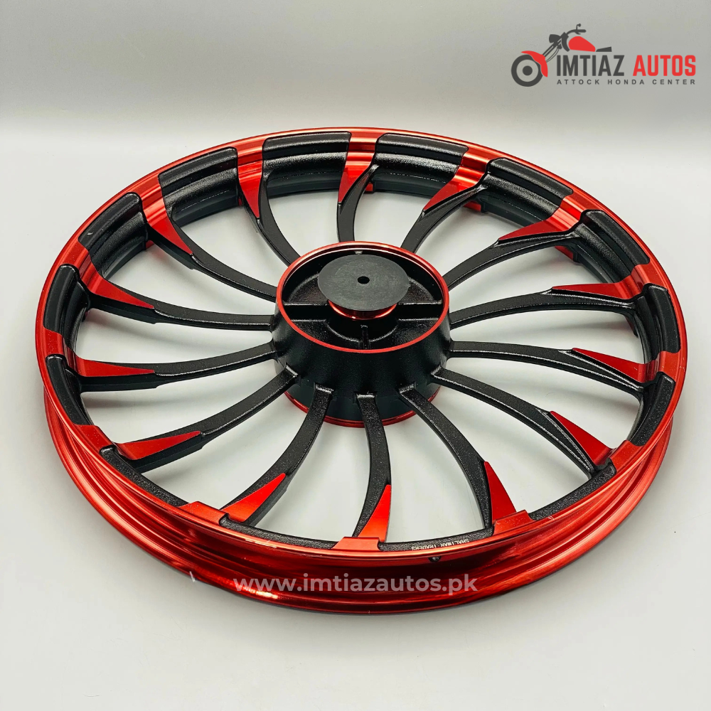 Curved Rims Premium Red Curve Alloy Rims for CD 70 – Imtiaz Autos