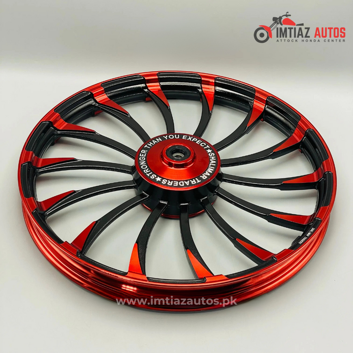 Curved Rims Premium Red Curve Alloy Rims for CD 70 – Imtiaz Autos
