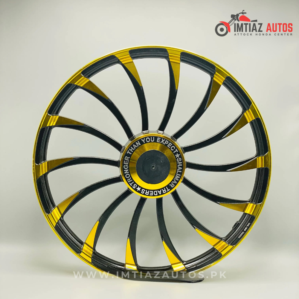 Curve Golden Alloy Rims for Honda CD70 – Imtiaz Autos