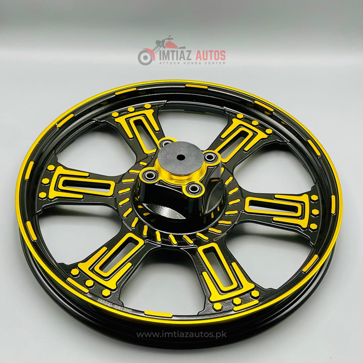 CG125 Premium Fancy Alloy Rim – Golden Black – Imtiaz Autos