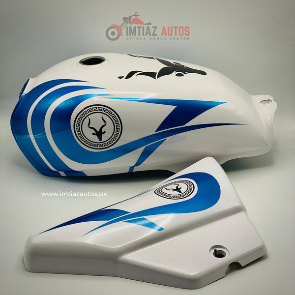 Markhor Design Fuel Tank set white & blue for CD70