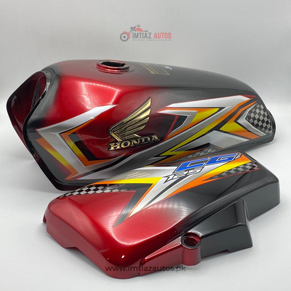 2025 FADE RED STICKER FUEL TANK SET CG125