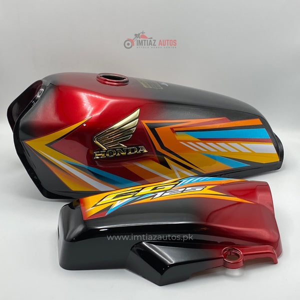 26 MODEL FADE RED STICKER  FUEL TANK SET CG 125
