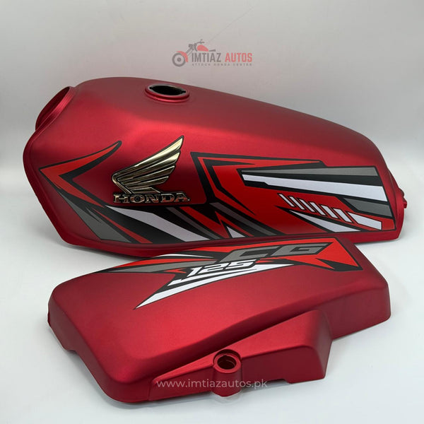 26 RED MATT NEW STICKER CG 125 OUTFIT