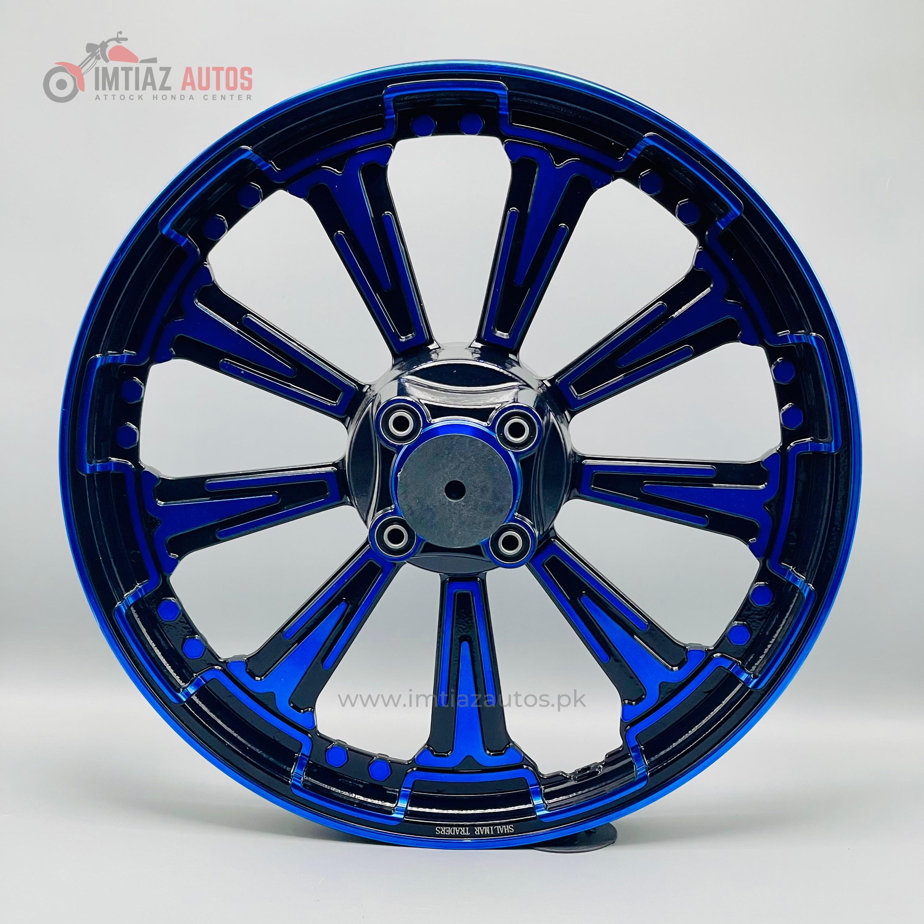 CG125 Fancy Alloy Rim – Black and Blue – Imtiaz Autos