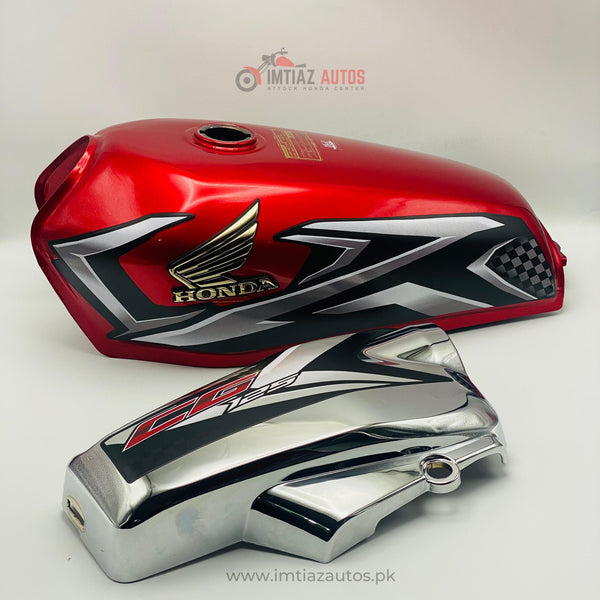 2025 RED BLK STI WRAPE WITH CHROME SIDECOVER FUEL TANK CG 125